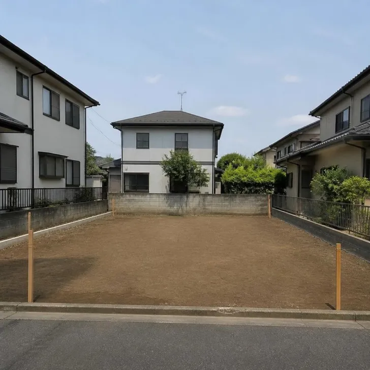 住宅地の中の更地(イメージ)