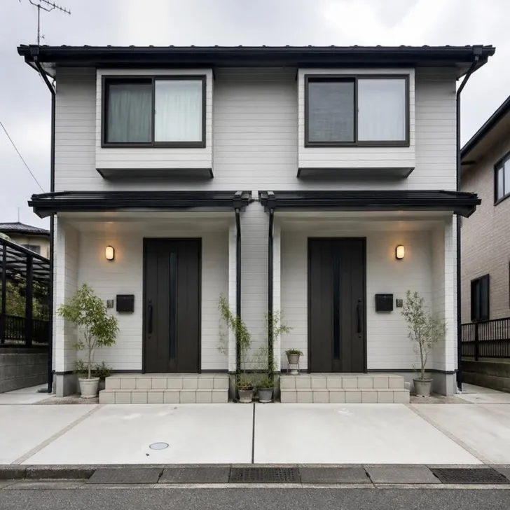 玄関を2つに分けた二世帯住宅(イメージ)
